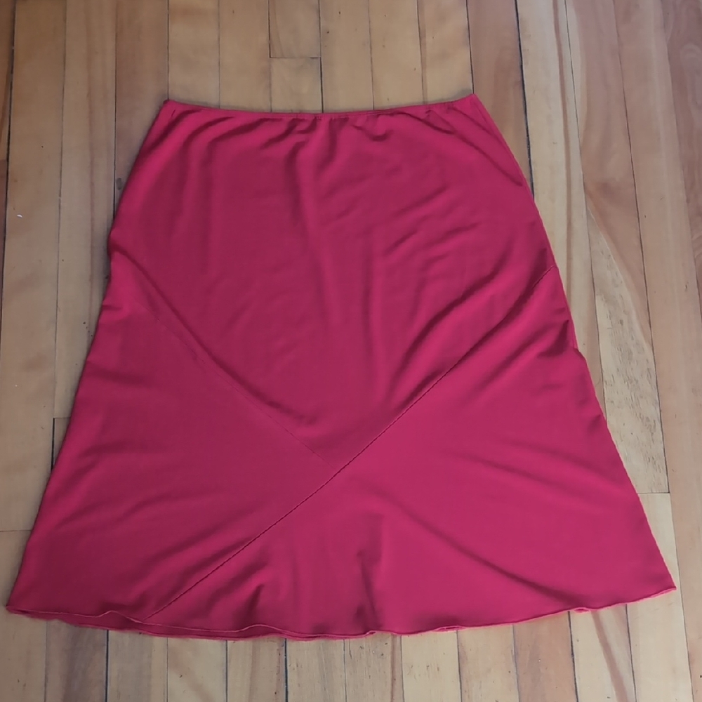 Casual Red A-Line Women's Skirt